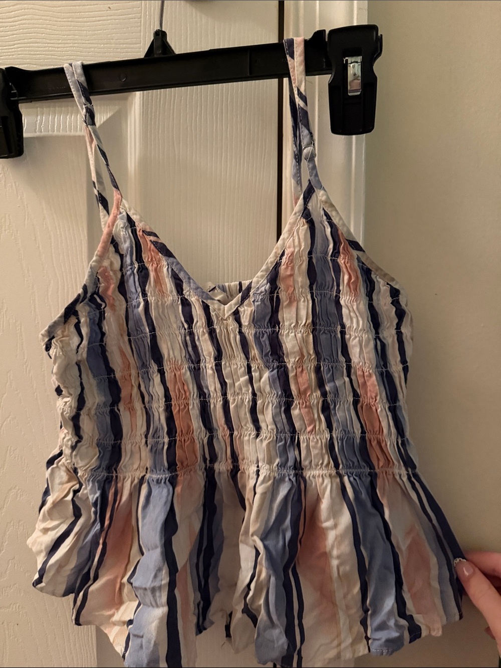 Women’s striped flowy tank top